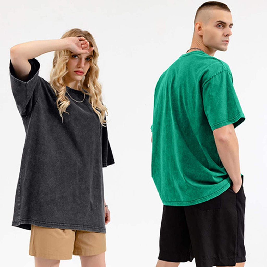 DOLF® Vintage Washed Oversized Tee – Unisex Retro Streetwear T-Shirt
