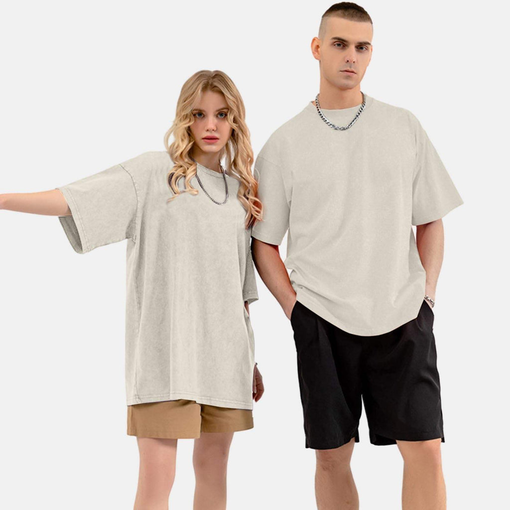 DOLF® Vintage Washed Oversized Tee – Unisex Retro Streetwear T-Shirt