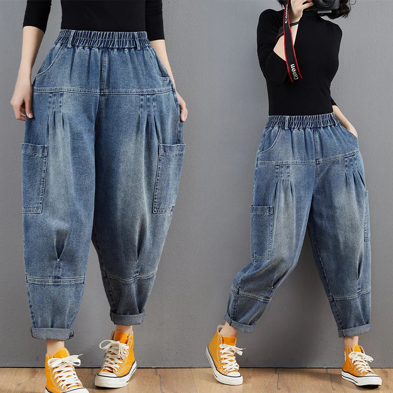 DOLF® Retro Oversize Denim Harem Pants