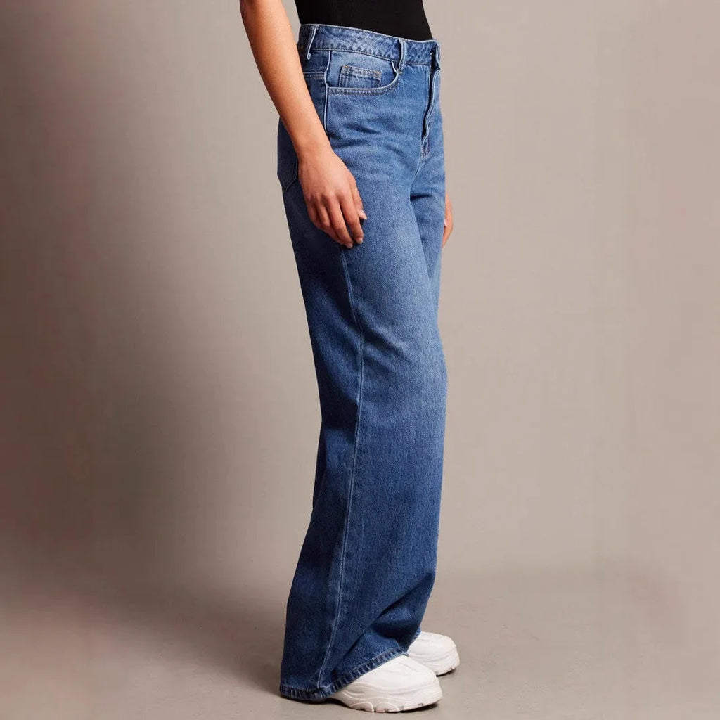 DOLF® RetroFlow High-Waist Wide-Leg Vintage Denim Jeans