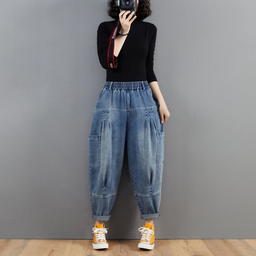 DOLF® Retro Oversize Denim Harem Pants