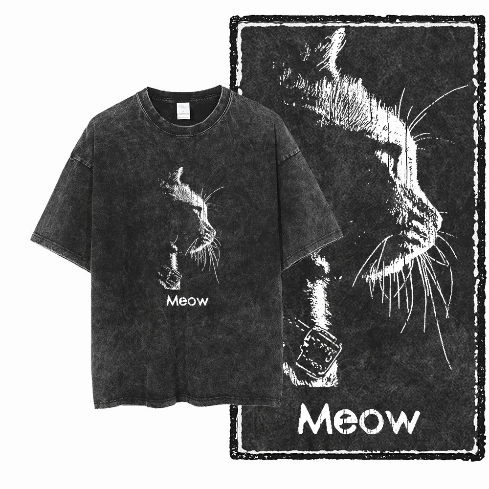 DOLF® Oversized DB Cat Graphic Shirt