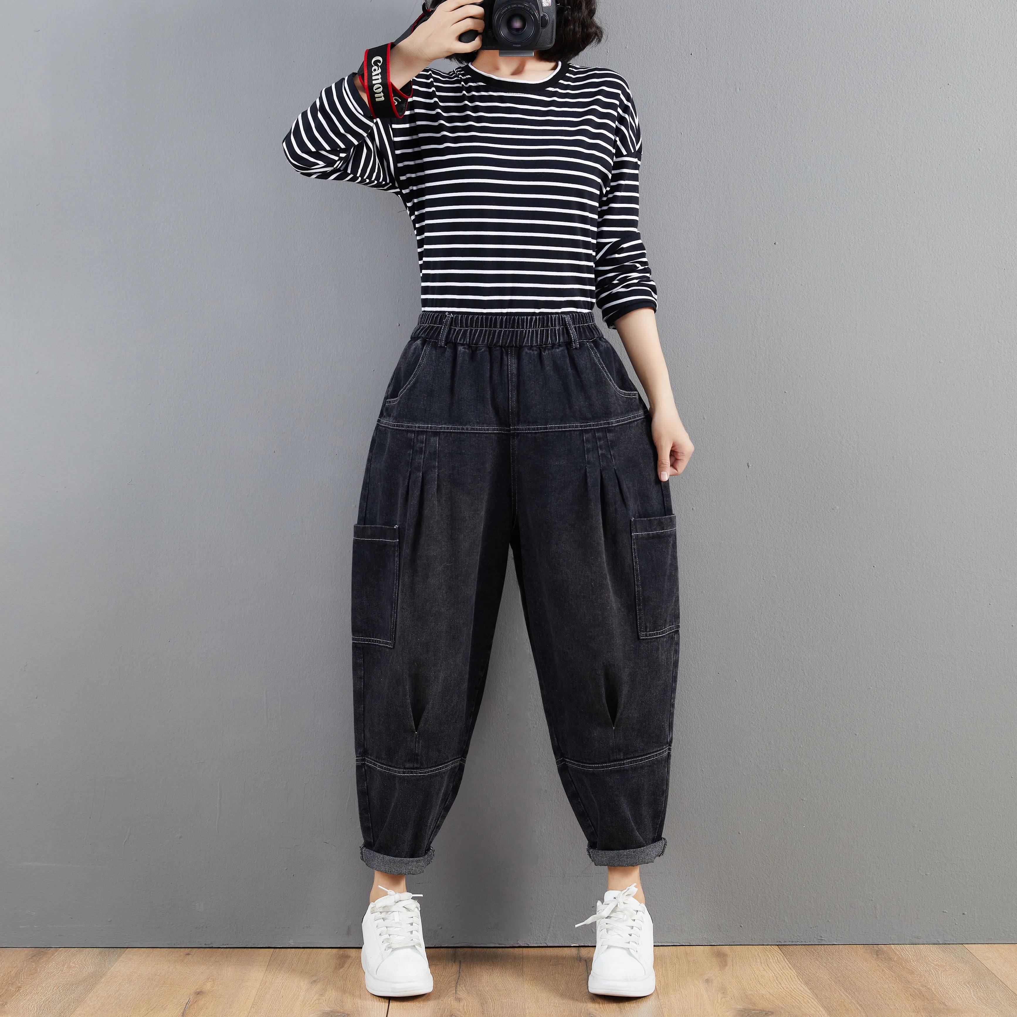 DOLF® Retro Oversize Denim Harem Pants