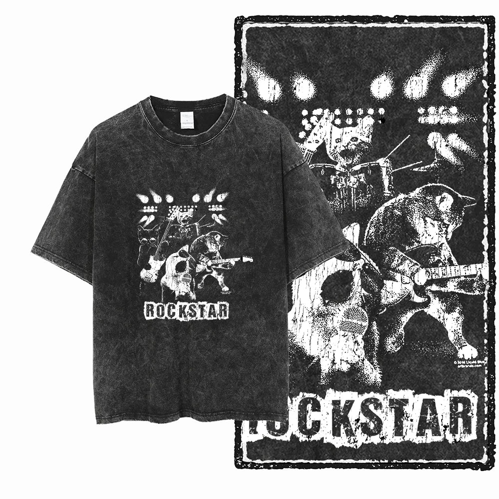 DOLF® Oversized DB Cat Graphic Shirt